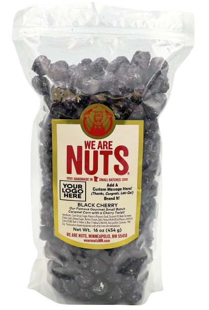 FINALBlackPopcornBag-removebg-preview Fruit Flavored Gourmet Caramel Corn: BLACK CHERRY (BULK) 5LBS! - Image 1